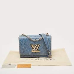 Pre Owned Louis Vuitton Denim Epi Leather Twist MM Bag