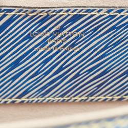 Pre Owned Louis Vuitton Denim Epi Leather Twist MM Bag