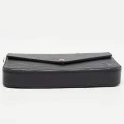 Pre Owned Louis Vuitton Black Epi Leather Pochette Felicie Bag