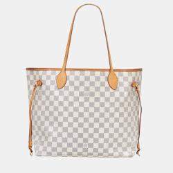 Louis Vuitton White Damier Azur Canvas Neverfull MM Tote Bag