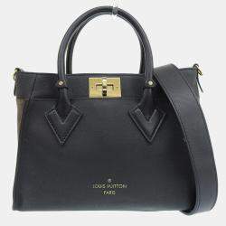 Louis Vuitton Black Monogram Canvas and Leather On My Side MM Bag at  1stDibs