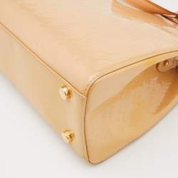Pre Owned Louis Vuitton Rose Florentine Monogram Vernis Brea GM Bag