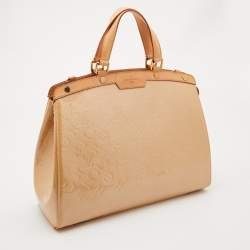 Pre Owned Louis Vuitton Rose Florentine Monogram Vernis Brea GM Bag