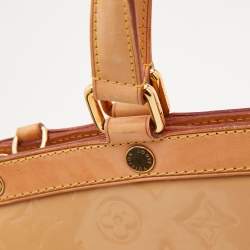 Pre Owned Louis Vuitton Rose Florentine Monogram Vernis Brea GM Bag
