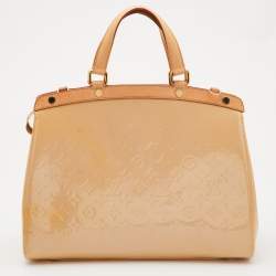 Pre Owned Louis Vuitton Rose Florentine Monogram Vernis Brea GM Bag