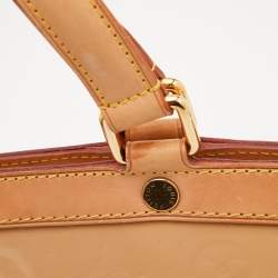 Pre Owned Louis Vuitton Rose Florentine Monogram Vernis Brea GM Bag