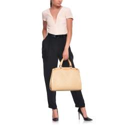 Pre Owned Louis Vuitton Rose Florentine Monogram Vernis Brea GM Bag