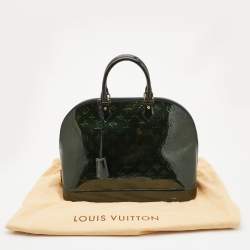 Pre Owned Louis Vuitton Bleu Nuit Monogram Vernis Alma GM Bag