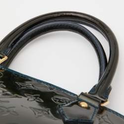 Pre Owned Louis Vuitton Bleu Nuit Monogram Vernis Alma GM Bag