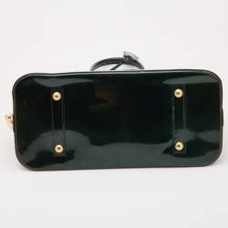 Pre Owned Louis Vuitton Bleu Nuit Monogram Vernis Alma GM Bag