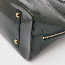 Pre Owned Louis Vuitton Bleu Nuit Monogram Vernis Alma GM Bag