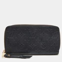 louis vuitton black embossed wallet
