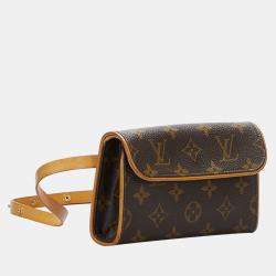 Pre Owned Louis Vuitton Brown Monogram Canvas Pochette Florentine Belt Bag