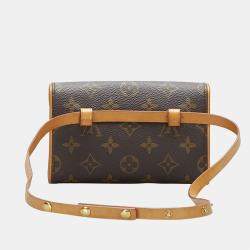 Pre Owned Louis Vuitton Brown Monogram Canvas Pochette Florentine Belt Bag