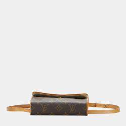 Pre Owned Louis Vuitton Brown Monogram Canvas Pochette Florentine Belt Bag