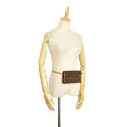 Pre Owned Louis Vuitton Brown Monogram Canvas Pochette Florentine Belt Bag
