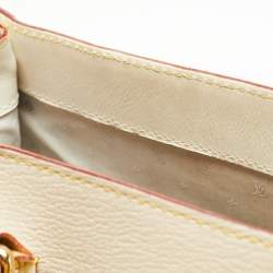Pre Owned Louis Vuitton Ivory Leather L Imprevisible Tote