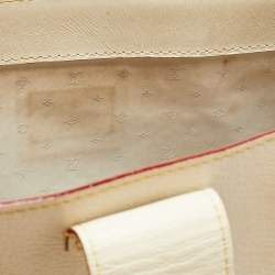 Pre Owned Louis Vuitton Ivory Leather L Imprevisible Tote