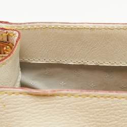 Pre Owned Louis Vuitton Ivory Leather L Imprevisible Tote