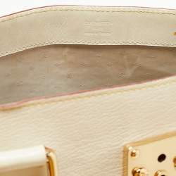 Pre Owned Louis Vuitton Ivory Leather L Imprevisible Tote
