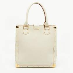 Pre Owned Louis Vuitton Ivory Leather L Imprevisible Tote