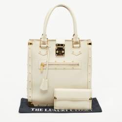 Pre Owned Louis Vuitton Ivory Leather L Imprevisible Tote