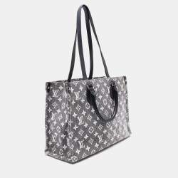 مملوكة مسبقًا Louis Vuitton Black Monogram Denim and Leather OnTheGo MM Bag