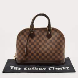 Pre Owned Louis Vuitton Damier Ebene Canvas Alma PM Bag