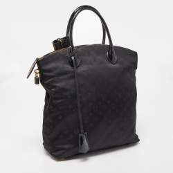 Pre Owned Louis Vuitton Black Monogram Desire Vertical Lockit MM Bag