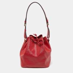 Louis Vuitton Ivory Epi Leather Petit Noe Drawstring Bucket Bag ( AR0039)