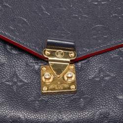 Pre Owned Louis Vuitton Blue Monogram Empriente Leather Pochette Metis Bag