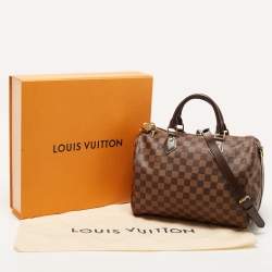 Pre Owned Louis Vuitton Damier Ebene Canvas Speedy Bandouliere 30 Bag