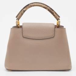 Pre Owned Louis Vuitton Galet Taurillon Leather Capucines BB Bag