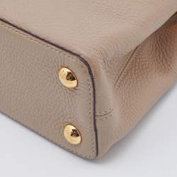 Pre Owned Louis Vuitton Galet Taurillon Leather Capucines BB Bag