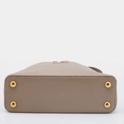 Pre Owned Louis Vuitton Galet Taurillon Leather Capucines BB Bag