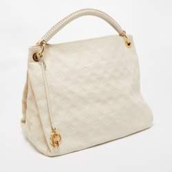 Pre Owned Louis Vuitton Neige Monogram Empreinte Leather Artsy MM Bag