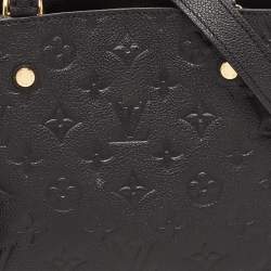 Pre Owned Louis Vuitton Black Monogram Empreinte Leather Montaigne BB Bag