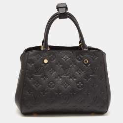Pre Owned Louis Vuitton Black Monogram Empreinte Leather Montaigne BB Bag