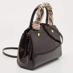 Pre Owned Louis Vuitton Amarante Monogram Vernis Brea PM NM Bag