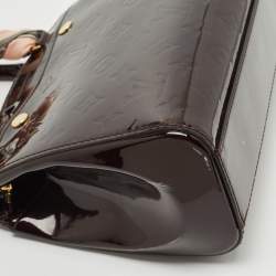 Pre Owned Louis Vuitton Amarante Monogram Vernis Brea PM NM Bag