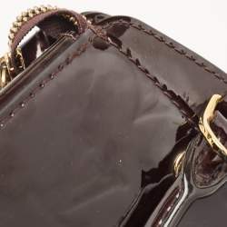 Pre Owned Louis Vuitton Amarante Monogram Vernis Brea PM NM Bag
