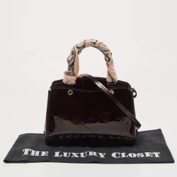 Pre Owned Louis Vuitton Amarante Monogram Vernis Brea PM NM Bag