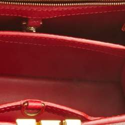 Pre Owned Louis Vuitton Scarlet Taurillon Leather Capucines BB Bag