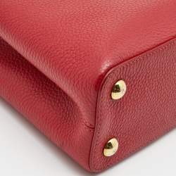 Pre Owned Louis Vuitton Scarlet Taurillon Leather Capucines BB Bag