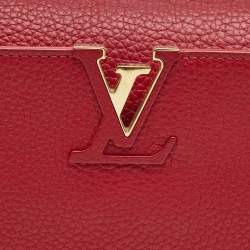 Pre Owned Louis Vuitton Scarlet Taurillon Leather Capucines BB Bag