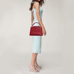 Pre Owned Louis Vuitton Scarlet Taurillon Leather Capucines BB Bag