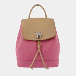 LOUIS VUITTON LOCKME Backpack Mini M53195 Calf Leather Rose Ballet Noir  Pink