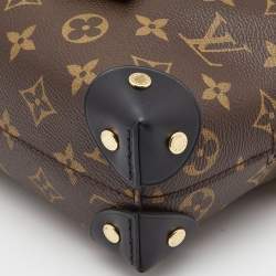 Pre Owned Louis Vuitton Black Coated Canvas and Leather Petite Malle Souple Bag