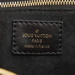 Pre Owned Louis Vuitton Black Coated Canvas and Leather Petite Malle Souple Bag