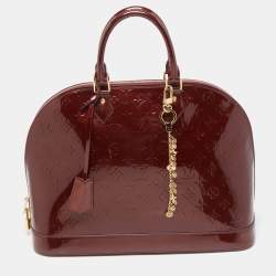 Louis Vuitton Alma MM Dark red Patent leather ref.23059 - Joli Closet